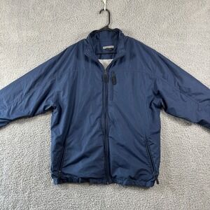 Nike Mens‎ Vintage Lined Windbreaker Track Jacket Navy Blue Full Zip XL